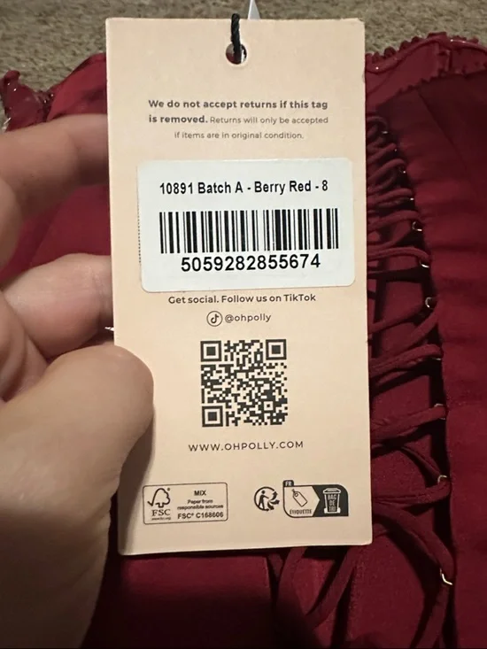 Strapless Ruffle Tiered Mini Dress - Picture 7 of 8